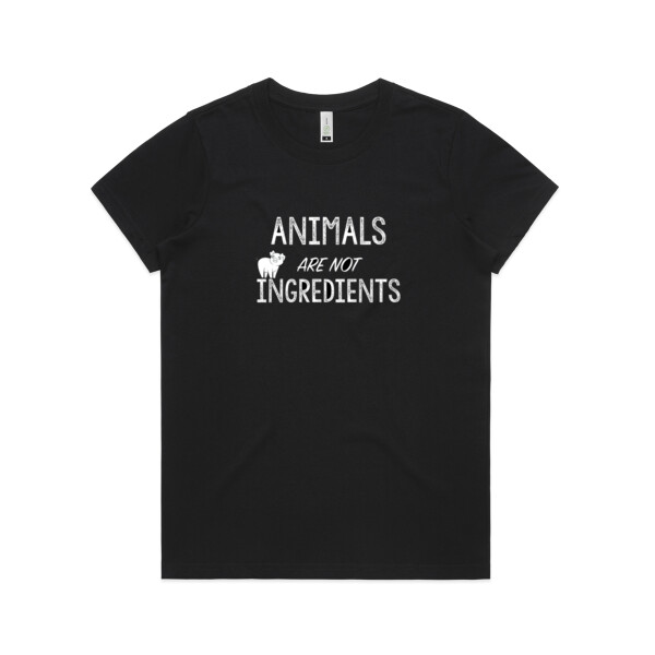 Animals are not Ingredients - Womens Maple Organic Tee Thumbnail